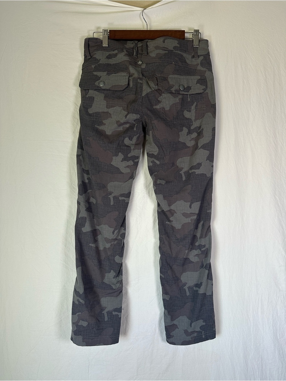 Prana Dark Gray Patterned camo Women's Pants - Picture 3 of 5